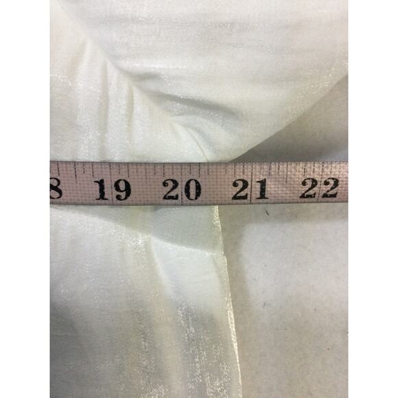 CHICO'S 1 M white viscose collared button up long sleeve blouse shirt NWT 0B14 - Picture 4 of 8